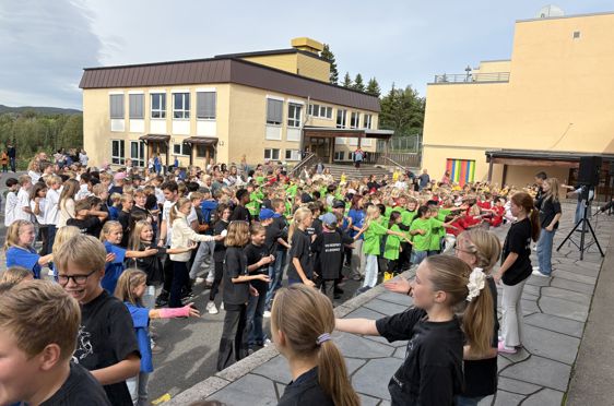 en stor gruppe mennesker som danser